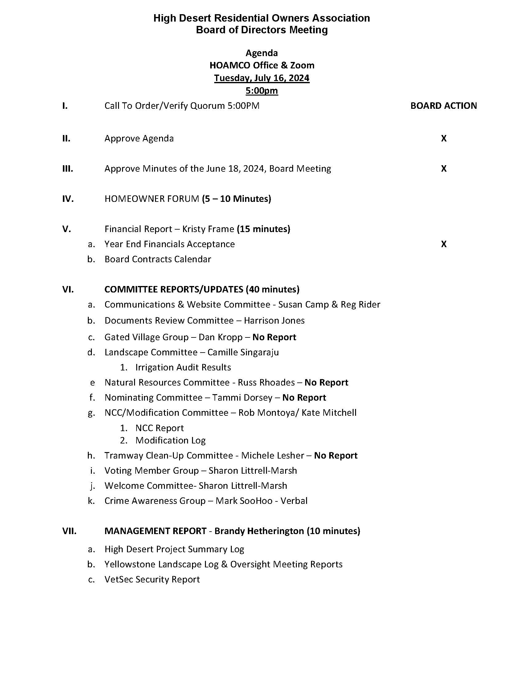 7:16 Board Meeting Agenda Page 1